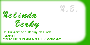 melinda berky business card